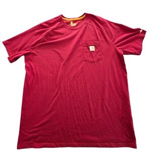 Carhartt Force Relaxed Fit Pocket T-Shirt Men's 2XLT Red Moisture-Wicking